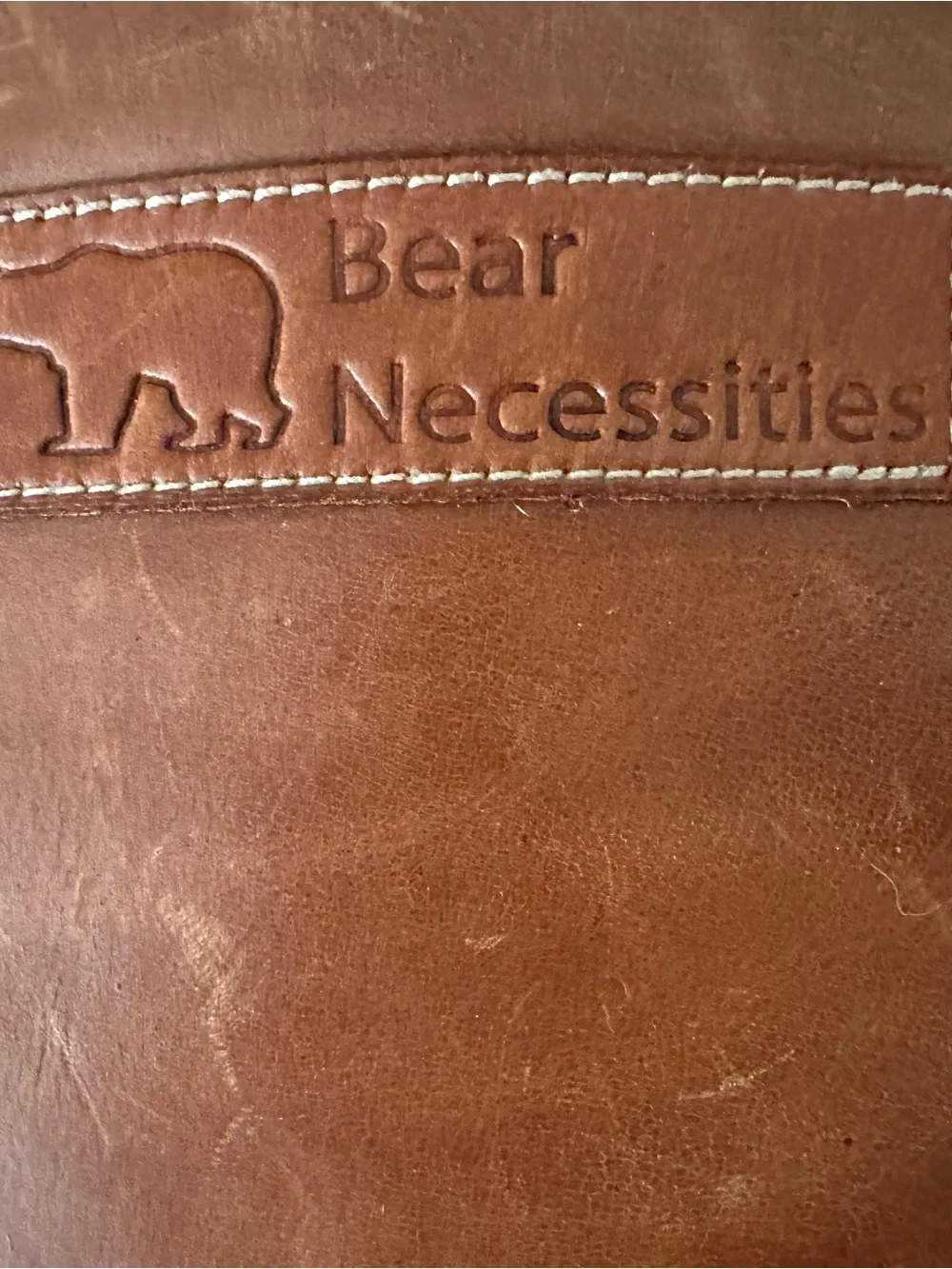 Bear Necessities Men's Brown Leather Messenger Bag - Sleek Everyday Carry